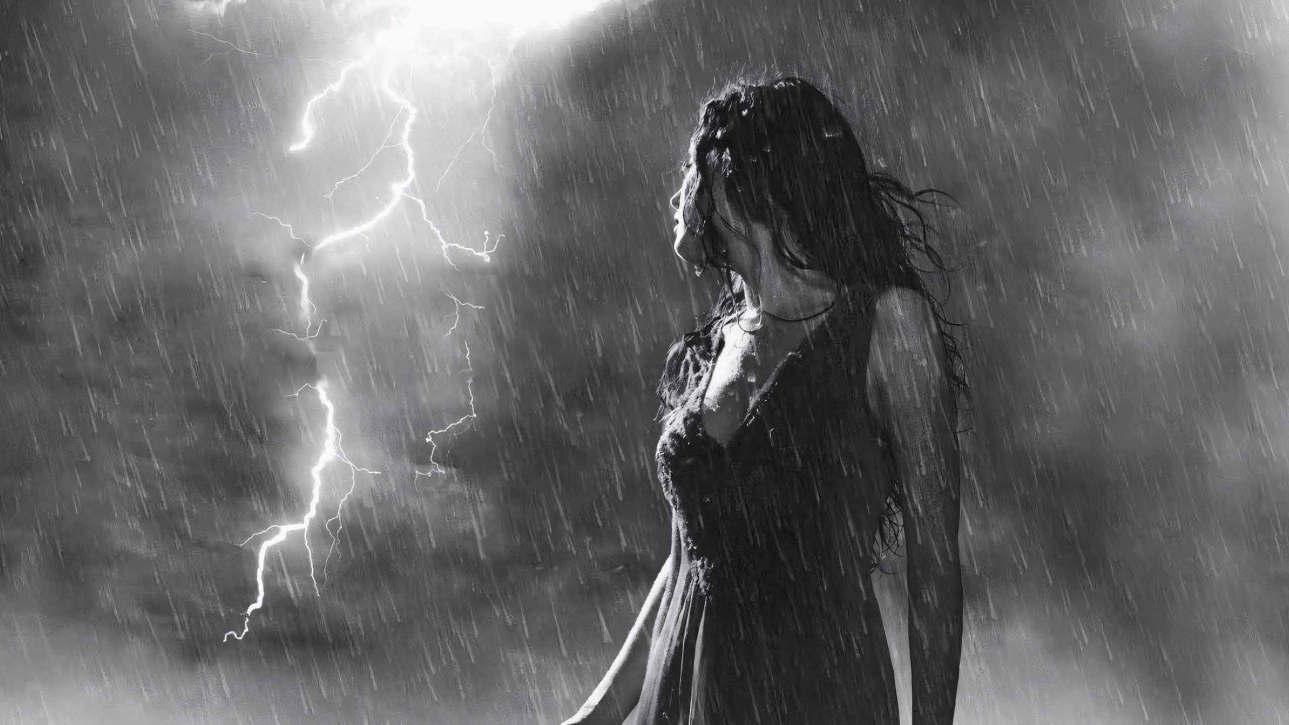 hinh anh co gai khoc duoi mua 2560px 1440px 2k 4