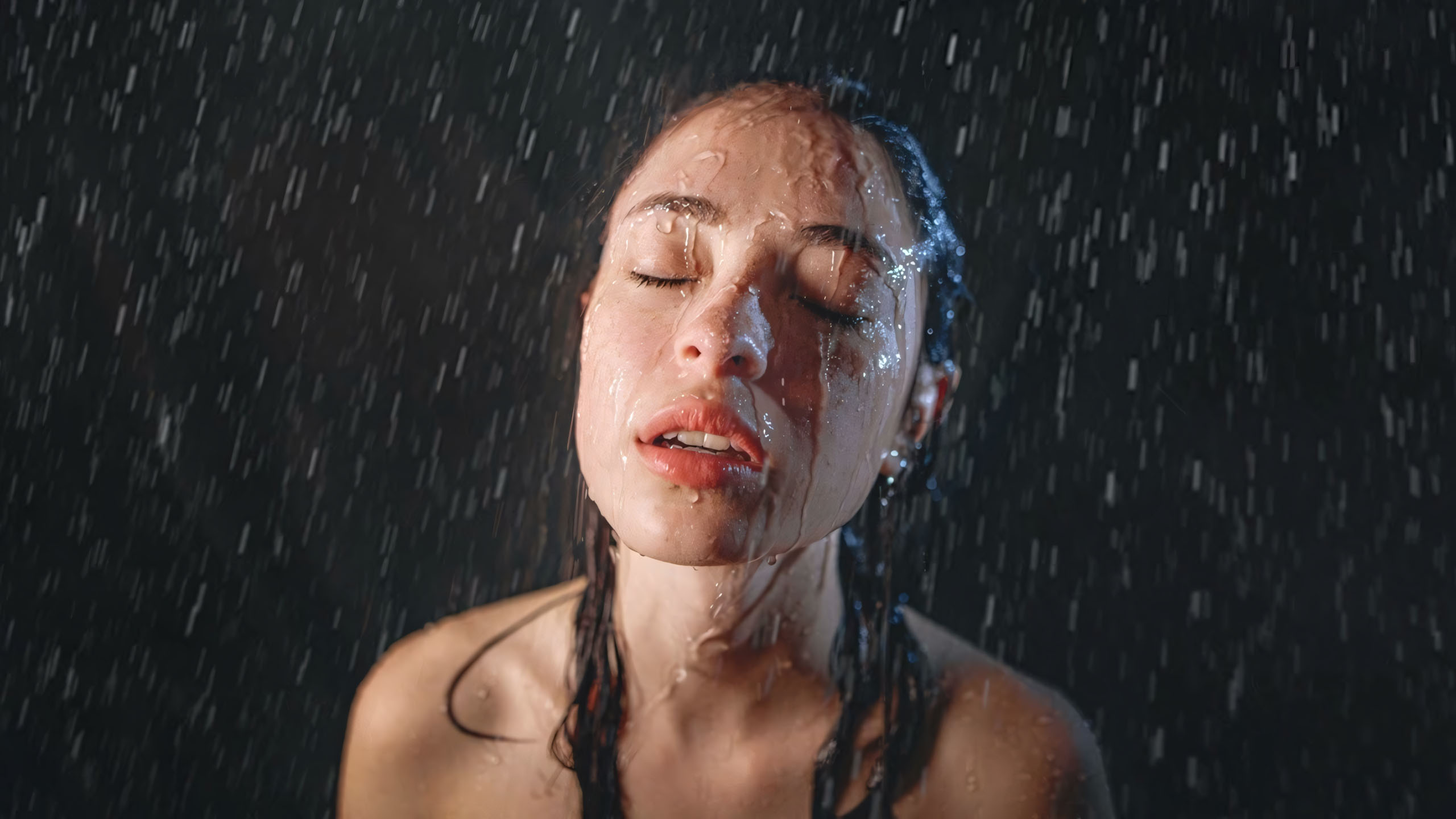 hinh anh co gai khoc duoi mua 2560px 1440px 2k 3