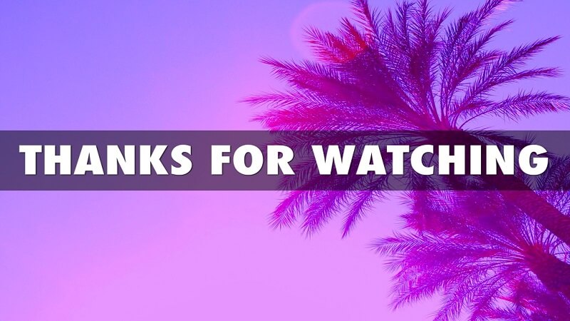 Hình nền Thank you for watching nền tím