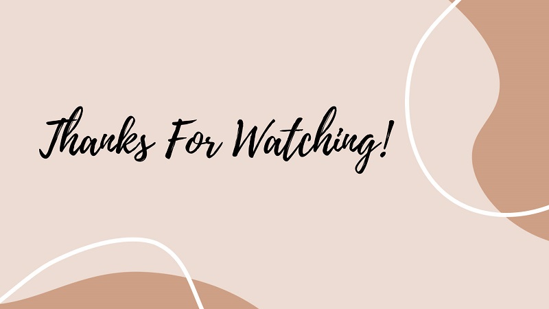 Nền Thank for watching chữ đẹp