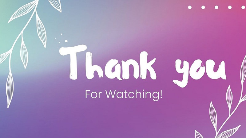 Nền Thank for watching chữ kiểu