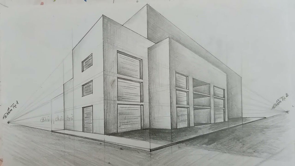 Gợi Ý Chi Tiết Cách Vẽ Phối Cảnh 2 Điểm Tụ Chuẩn Xác Nhất