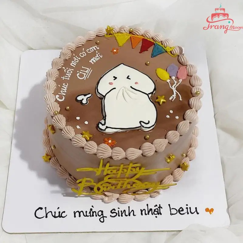 Bánh sinh nhật hình con cu vẽ meme biểu cảm vui nhộn