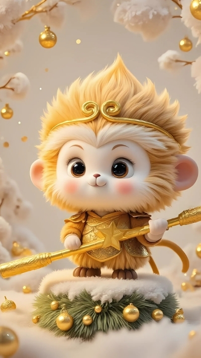 Ảnh nền khỉ 3D cute thông minh