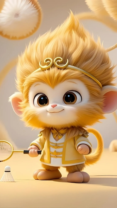 Ảnh nền khỉ 3D cute nhỏ nhắn