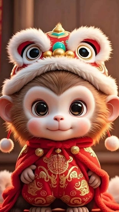 Ảnh nền khỉ 3D cute đáng iu