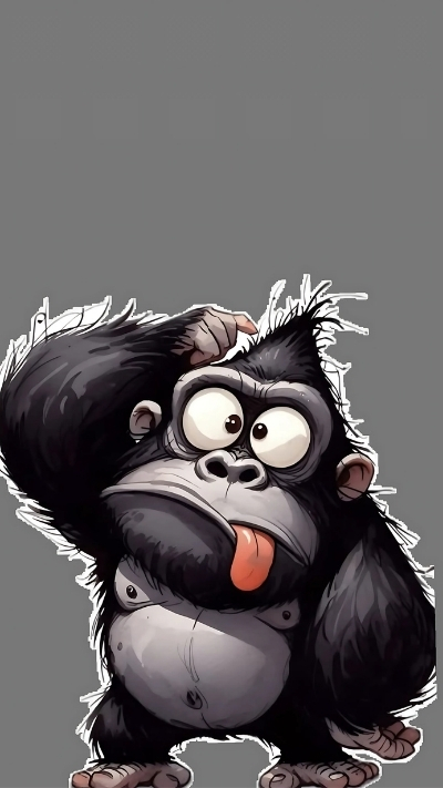 Ảnh nền khỉ 3D ngầu đơn độc