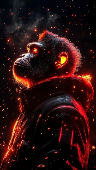 Ảnh nền khỉ 3D ngầu ấn tượng