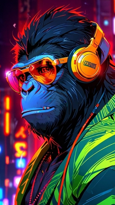 Ảnh nền khỉ 3D ngầu cực chất