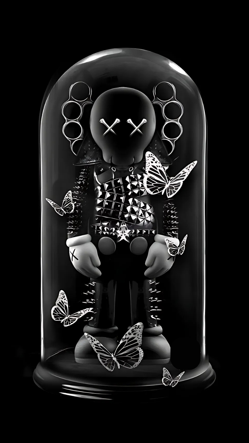 hình nền bearbrick hoạt hình dễ thương