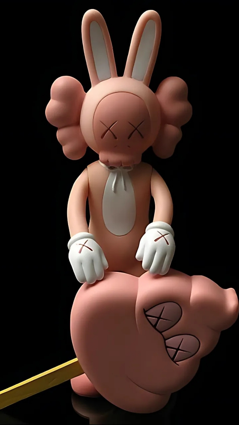 hình nền bearbrick nghệ thuật siêu trừu tượng