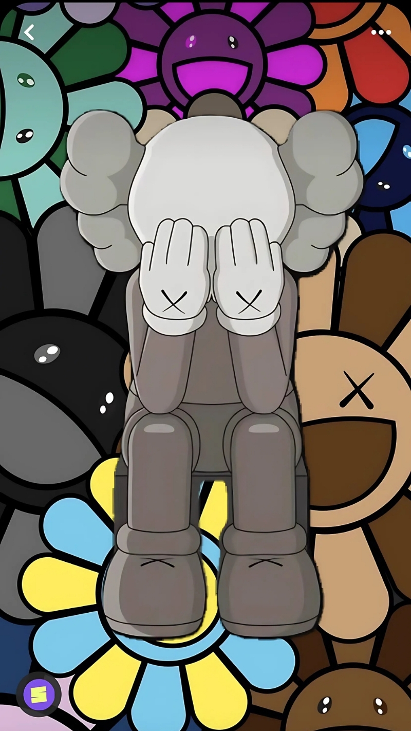 hình nền bearbrick nghệ thuật sinh động