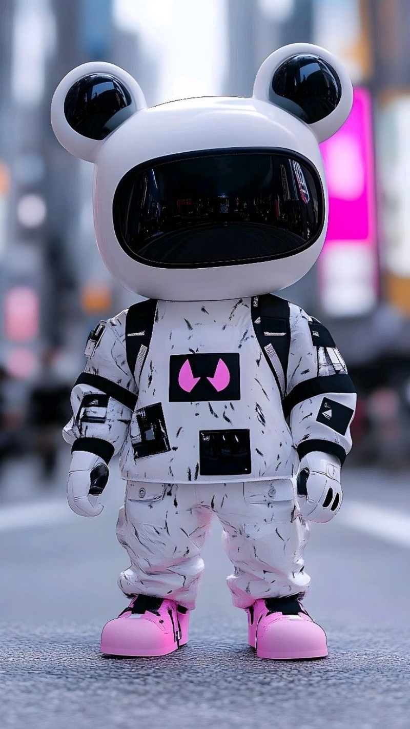 hình nền bearbrick ngầu bụi bặm