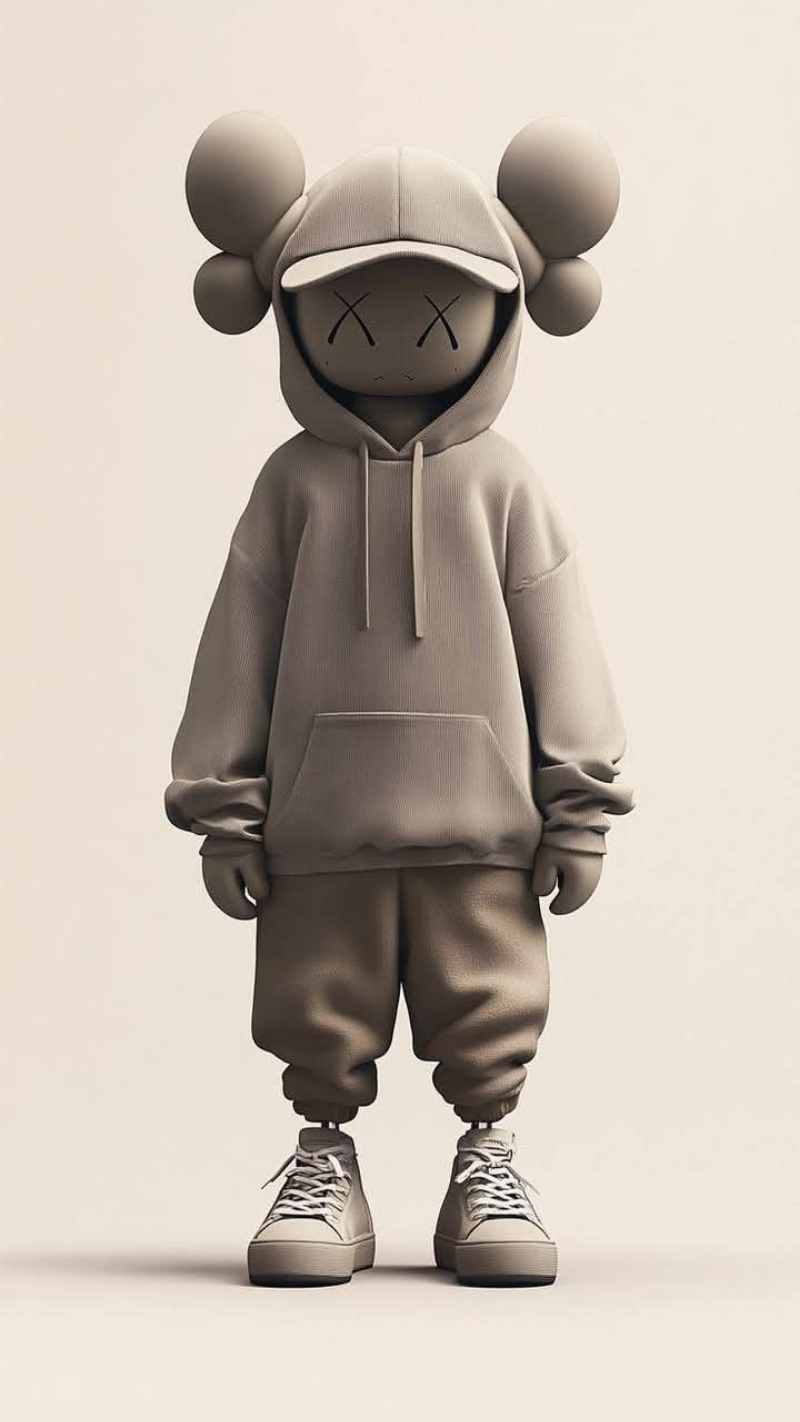 hình nền bearbrick ngầu cá tính