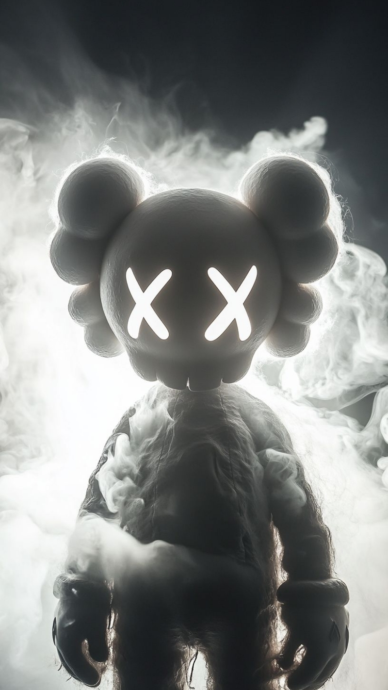 hình nền bearbrick ngầu sang chảnh