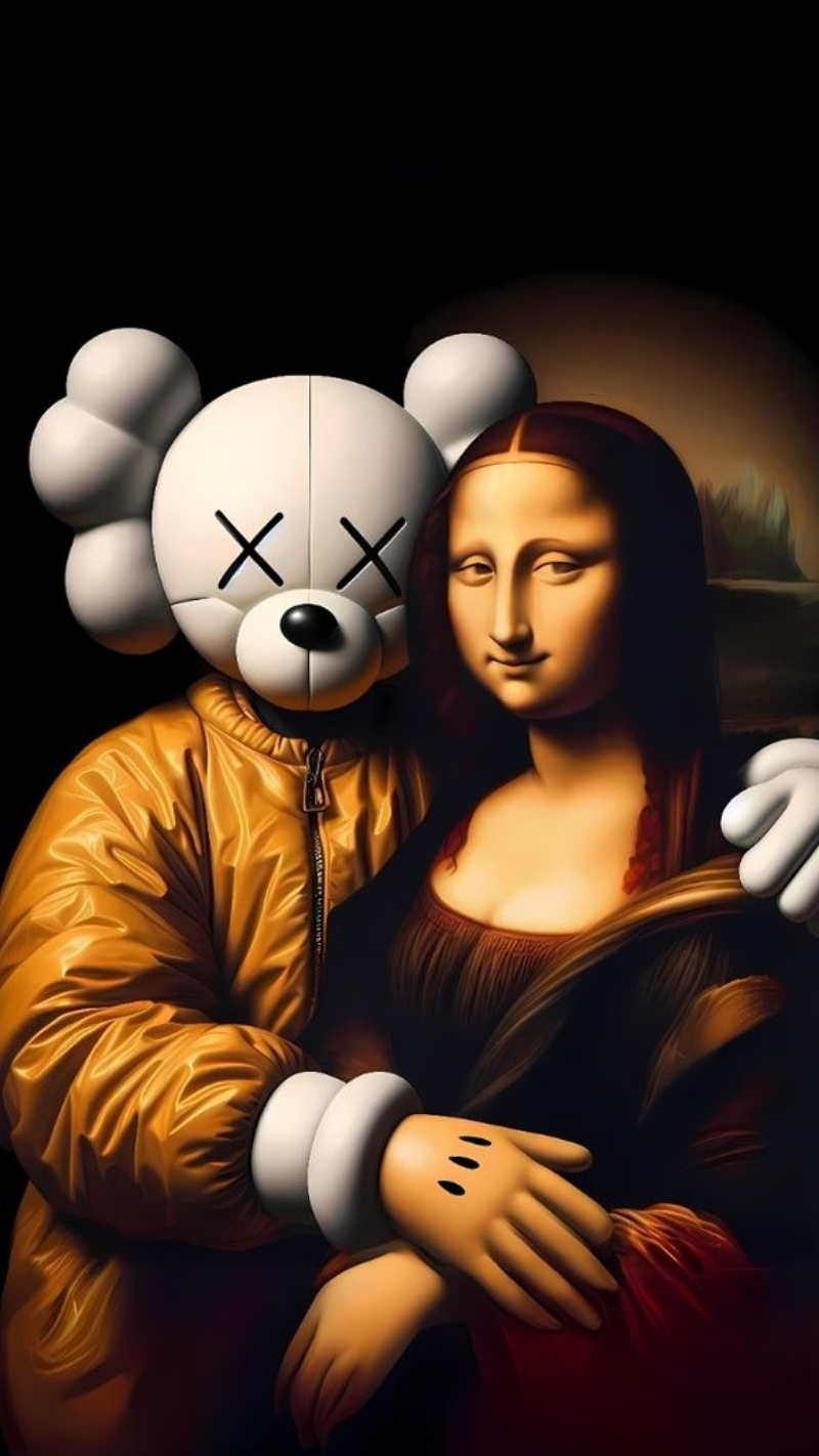 hình nền bearbrick ngầu nổi bật