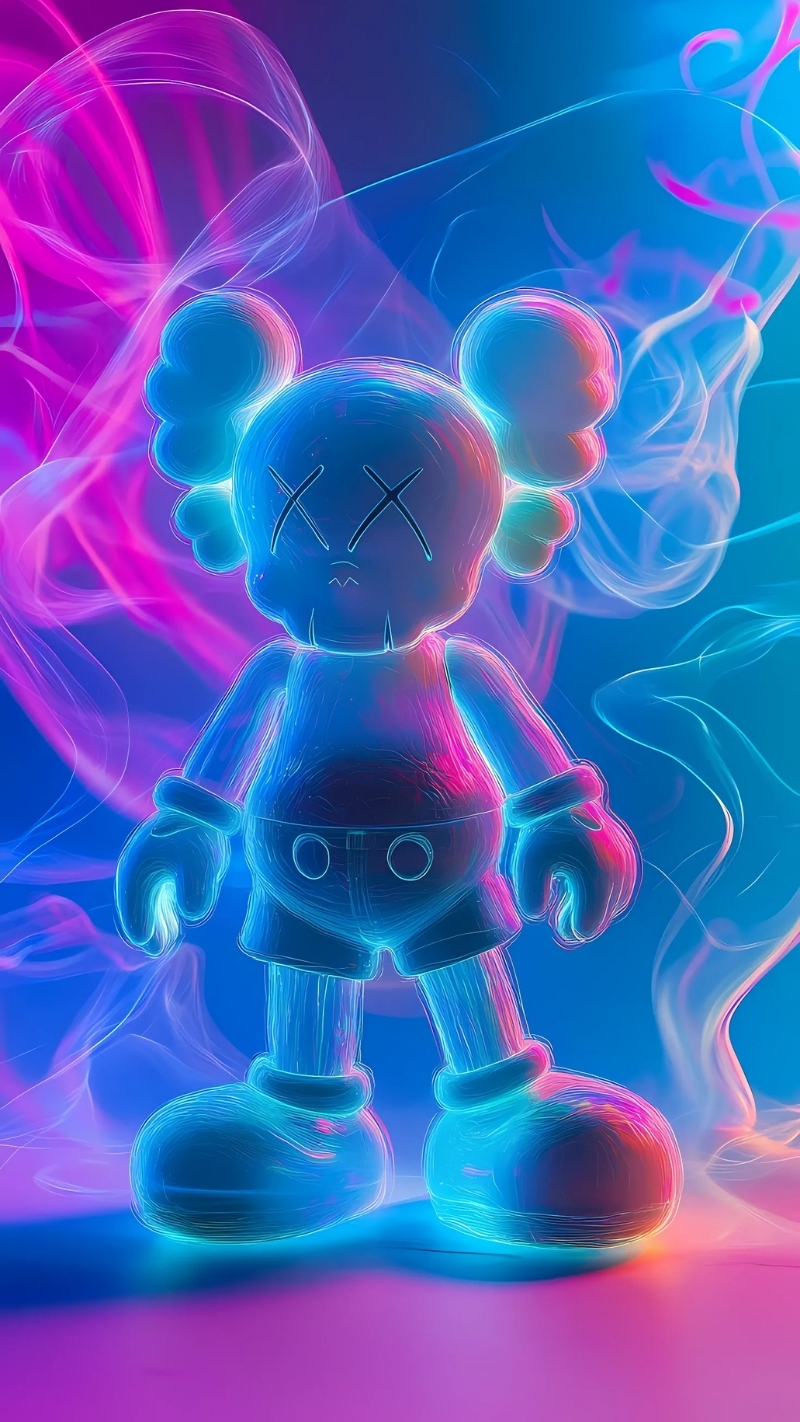 hình nền bearbrick ngầu dark mode