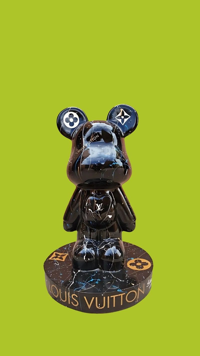 hình nền bearbrick lv phong cách