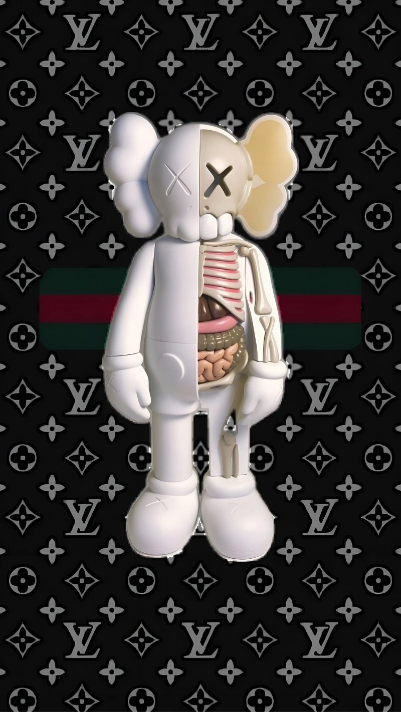 hình nền bearbrick lv thời trang