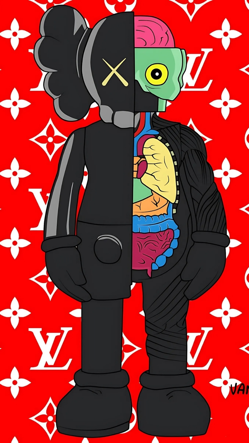 hình nền bearbrick lv đình đám