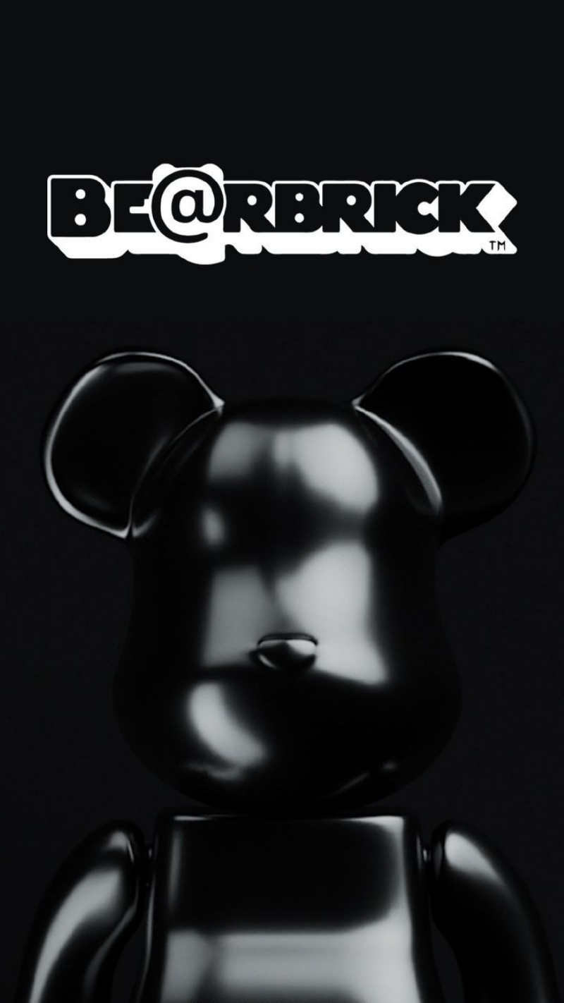 hình nền bearbrick đen cá tính