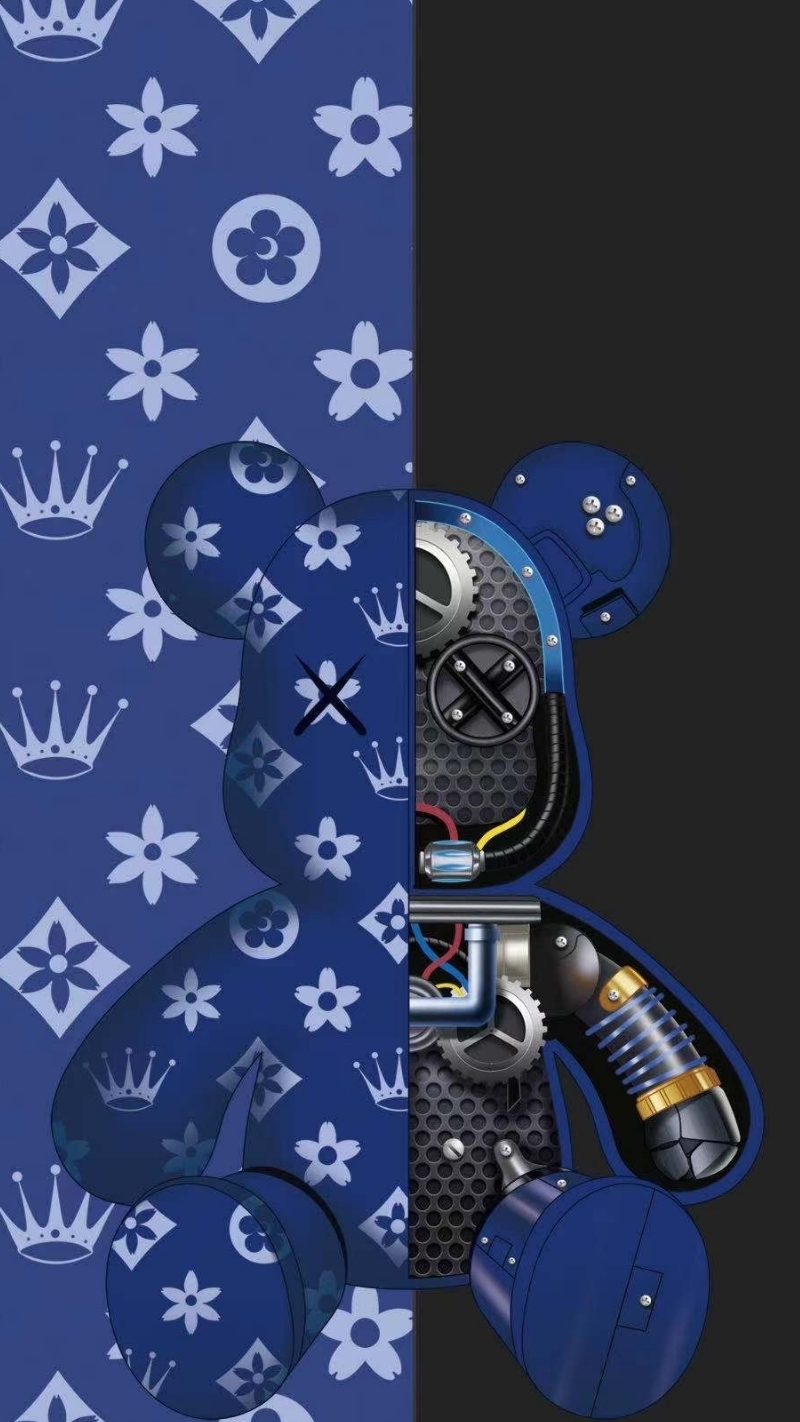 hình nền bearbrick lv tinh tế