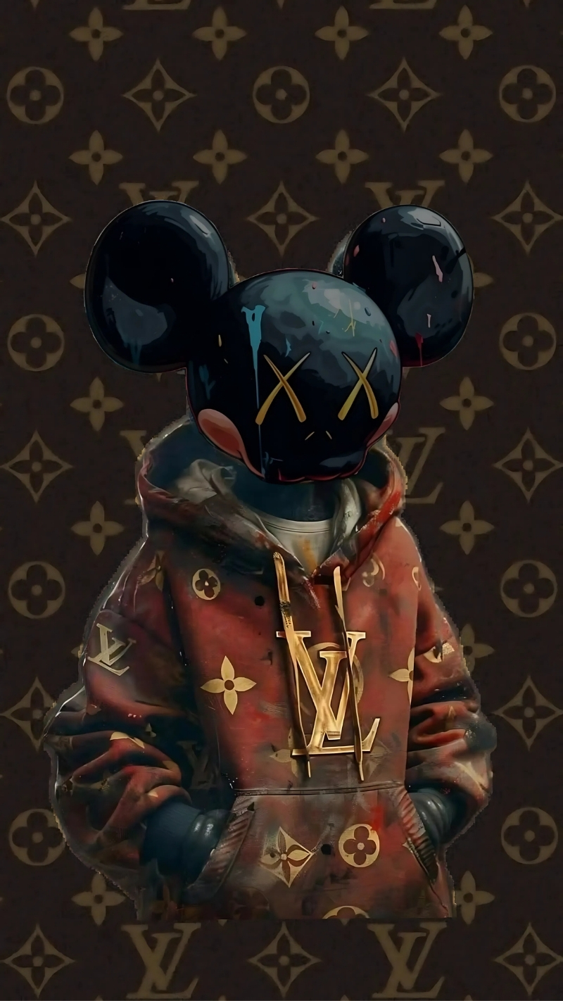 hình nền bearbrick lv chất lừ