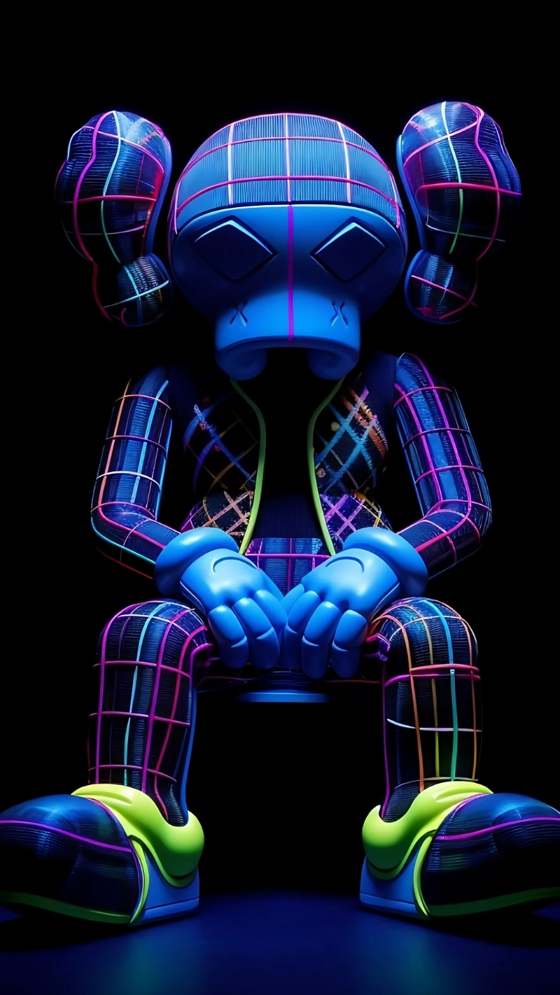 hình nền bearbrick 4k sắc bén