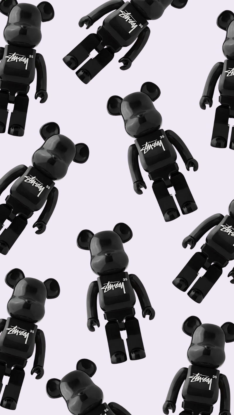 hình nền bearbrick đen mạnh mẽ
