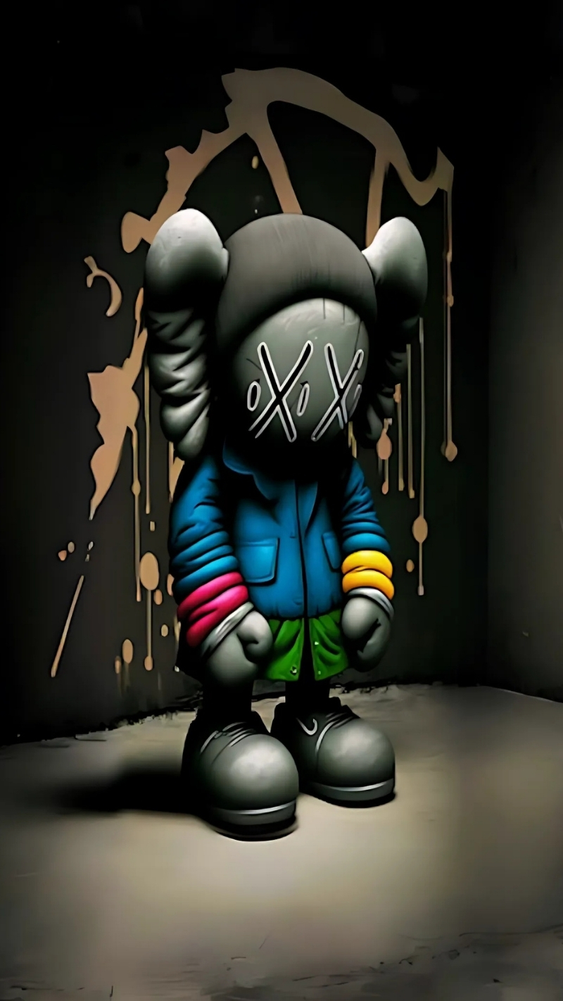 hình nền bearbrick 4k chân thực