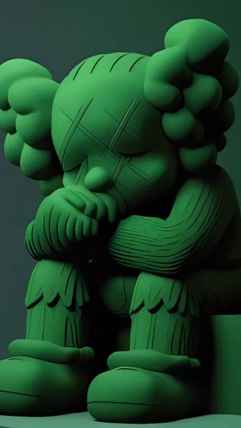 hình nền bearbrick 4k tương phản cao