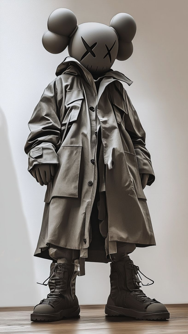 hình nền bearbrick 3d chân thực