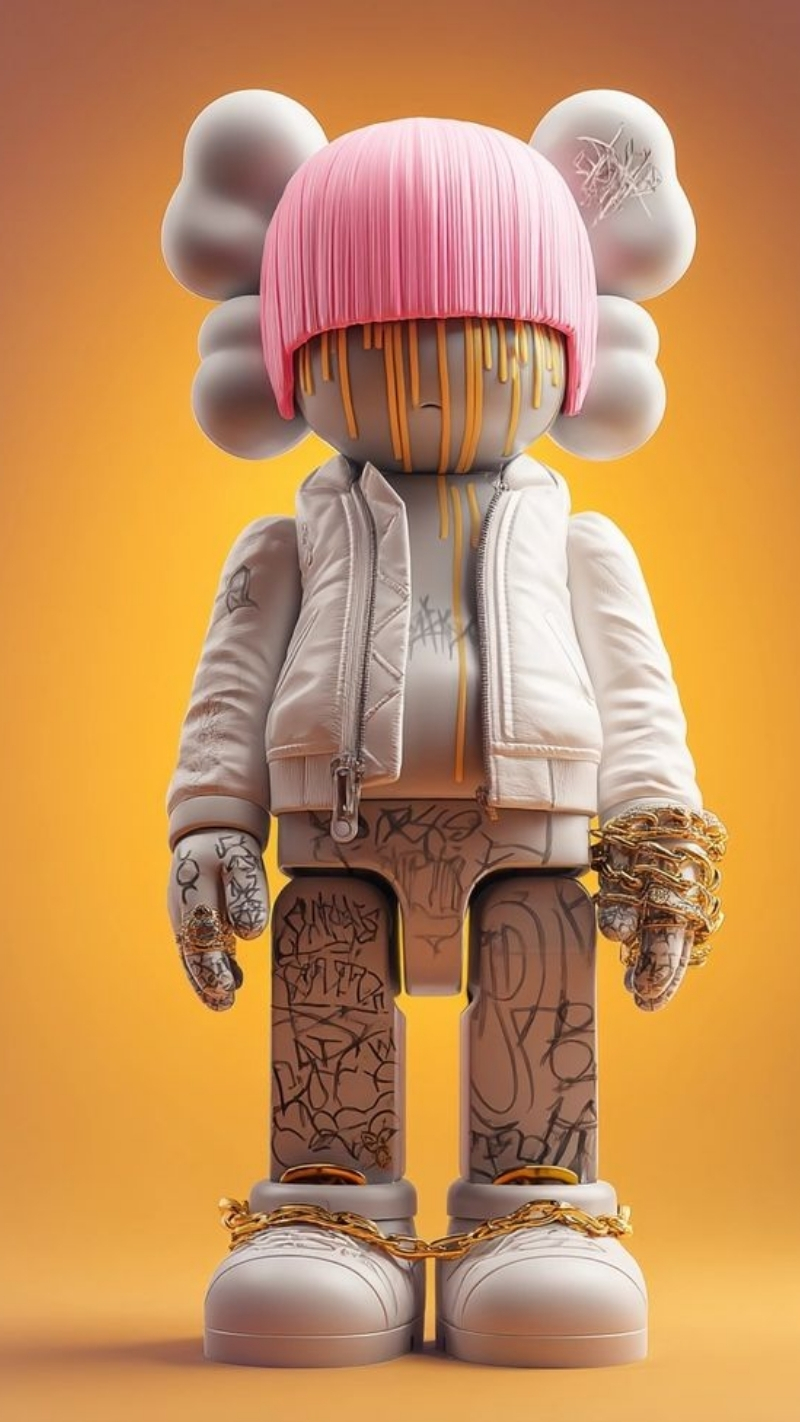 hình nền bearbrick 3d sống động