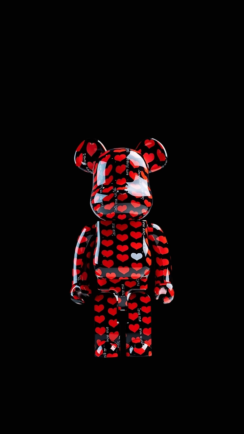 hình nền bearbrick 3d nổi khối
