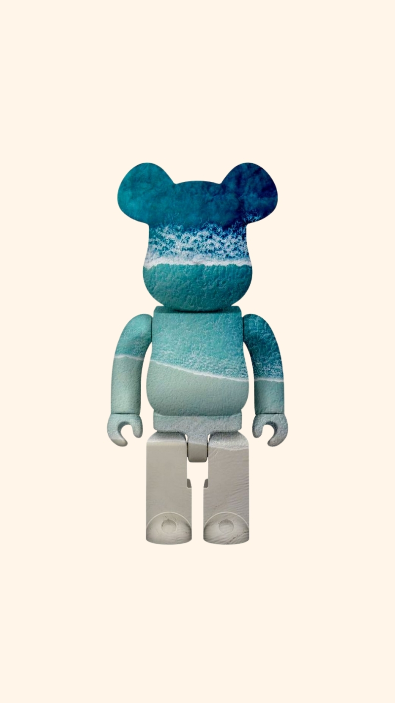 hình nền bearbrick 3d tương phản