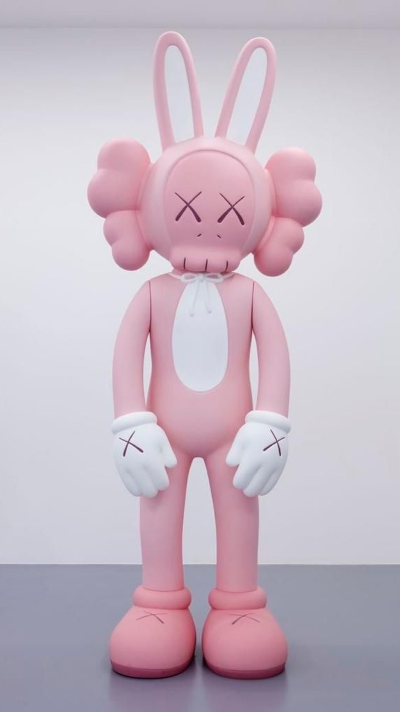 hình nền bearbrick màu hồng pink style
