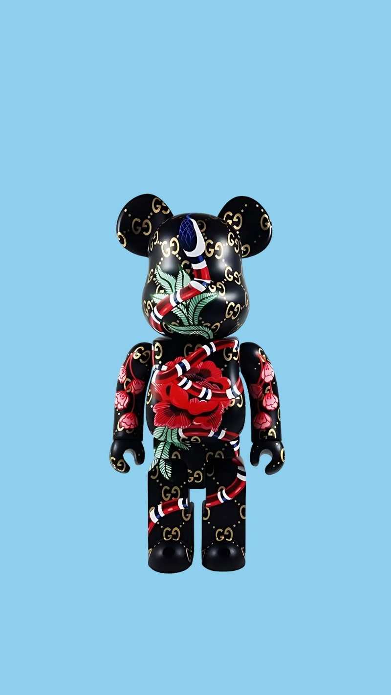 hình nền bearbrick gucci luxury style
