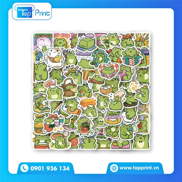 TopPrint In Sticker Ếch Xanh Giá Rẻ, Đẹp Chuẩn