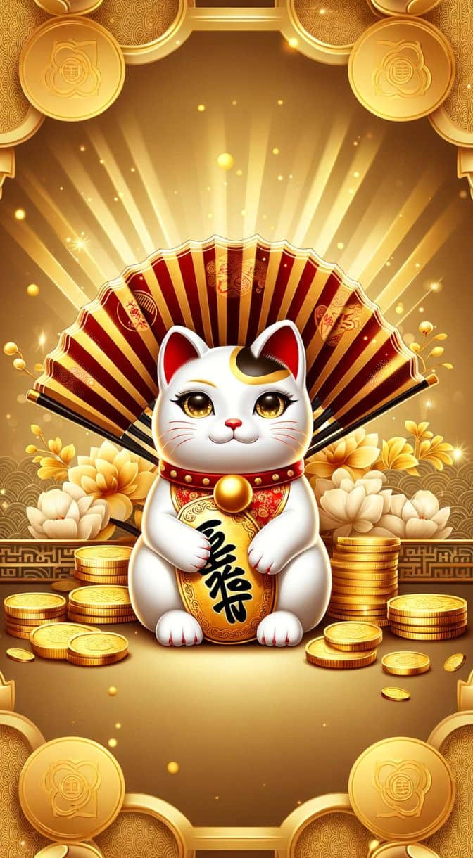 Hình nền mèo thần tài 4K 3