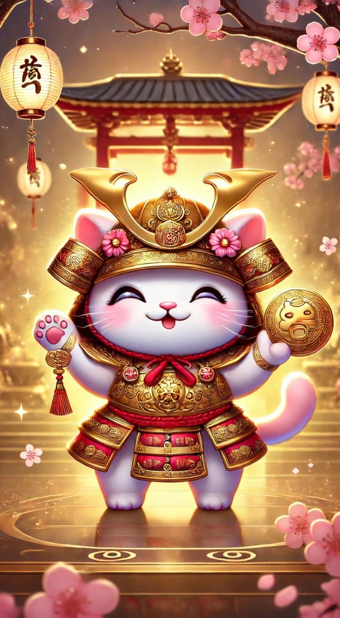 Hình nền mèo samurai 3