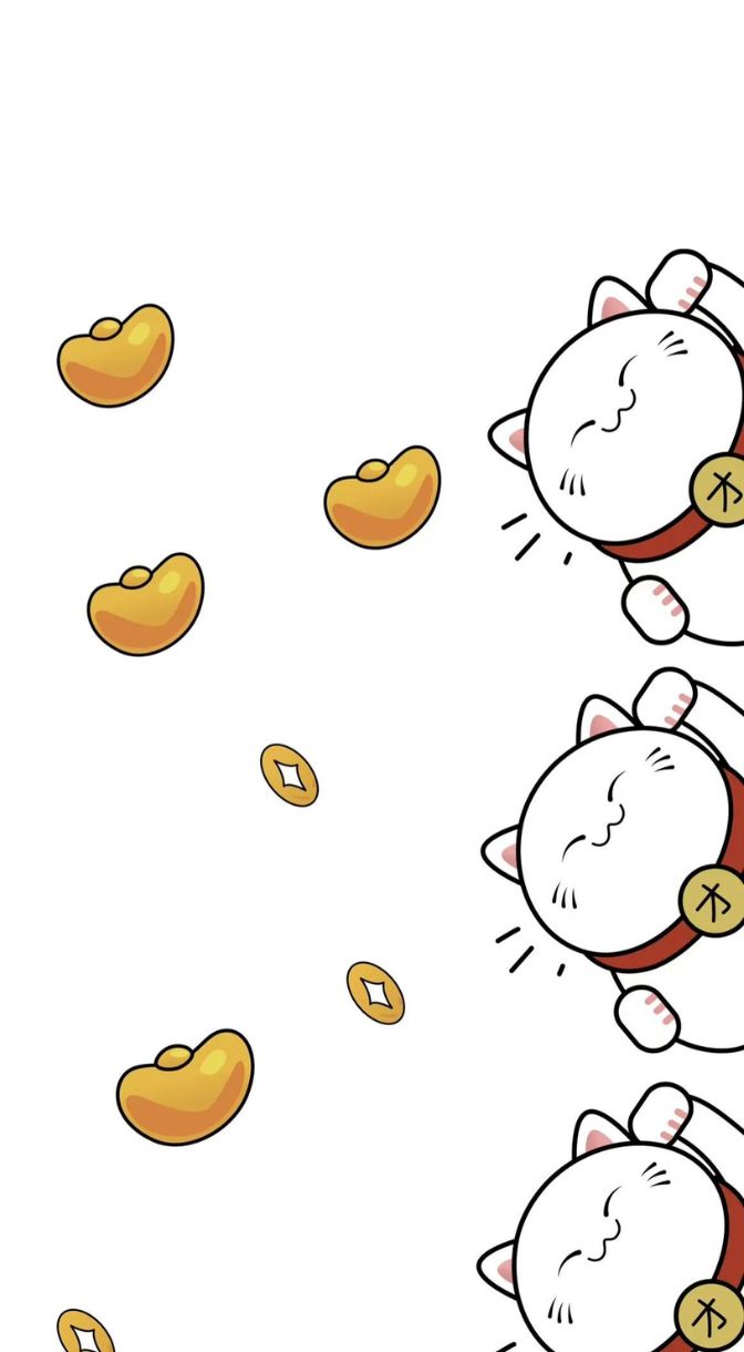 Hình nền cặp mèo thần tài 1