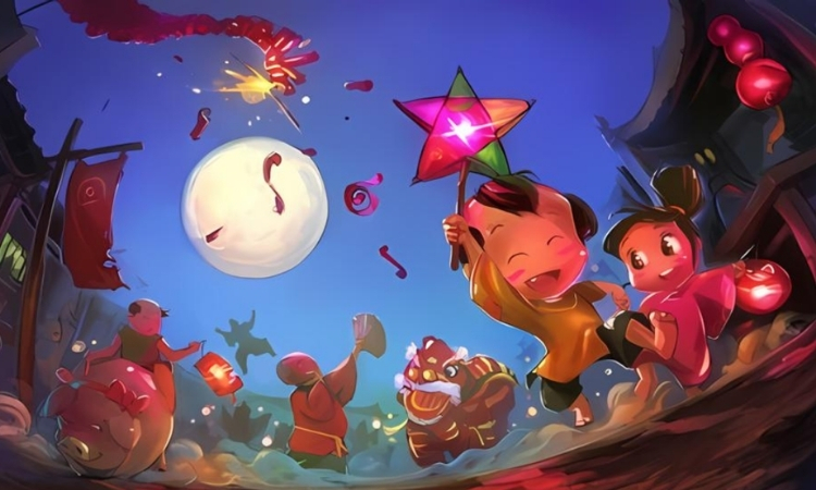 Không khí đêm hội Trung Thu