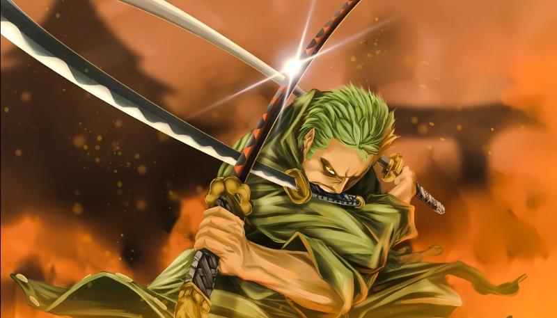 ảnh nền zoro 4k máy tính ánh sáng