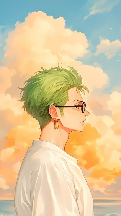 ảnh nền zoro đeo kính bụi bặm