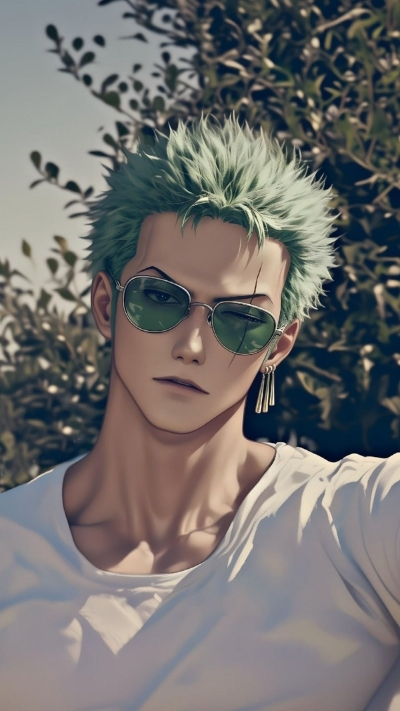 ảnh nền zoro đeo kính cool ngầu