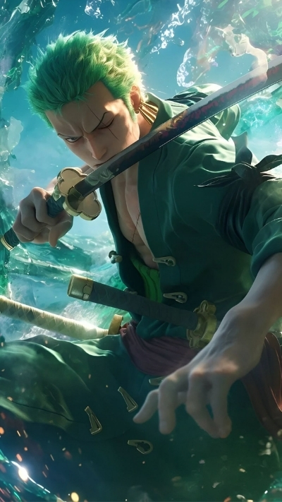 ảnh nền zoro 3d ánh sáng