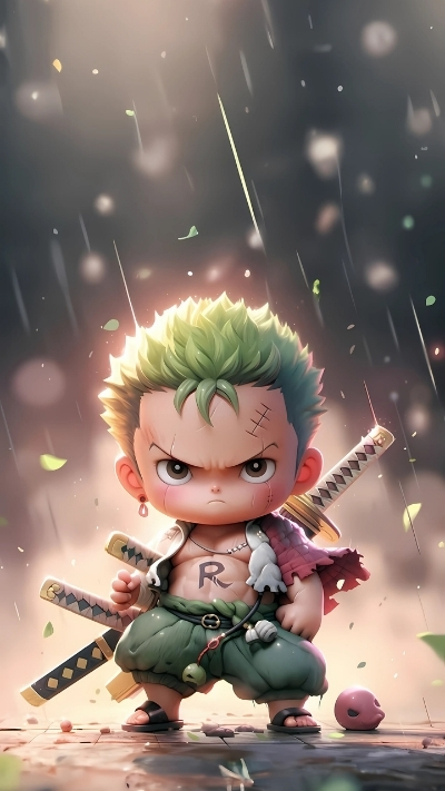 ảnh nền zoro nhỏ tập luyện