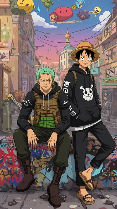 ảnh nền zoro và luffy khủng hài