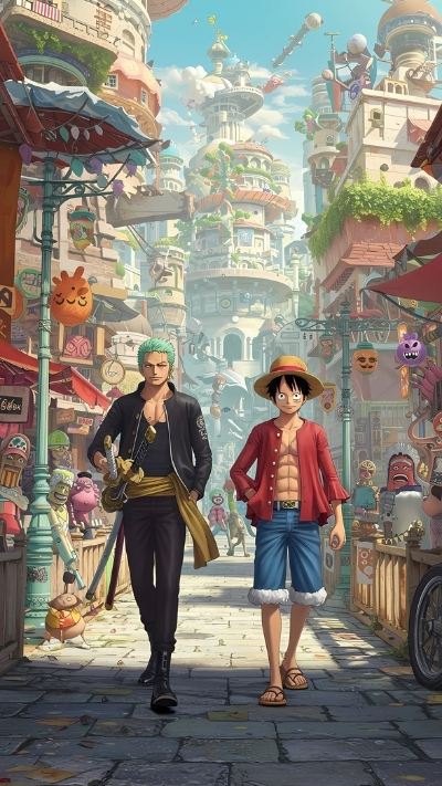 ảnh nền zoro và luffy vui nhộn