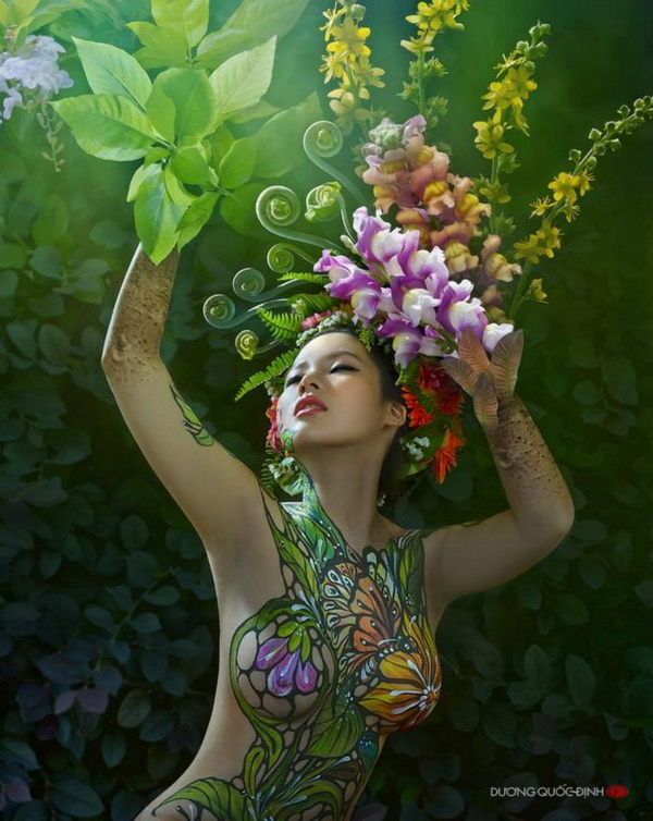 body painting25 - Mê mẩn chiêm ngưỡng Bộ ảnh nghệ thuật của Dương Quốc Định